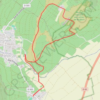 Itinéraire Guebwiller - Circuit du Bollenberg, distance, dénivelé, altitude, carte, profil, trace GPS