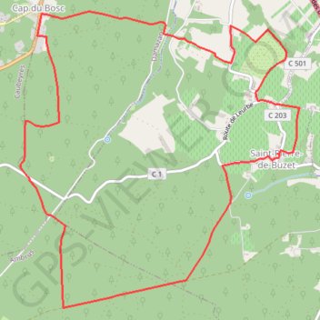 Itinéraire Saint-Pierre-de-Buzet, la randonnée du Cap-du-Bosc - Pays d'Albret, distance, dénivelé, altitude, carte, profil, trace GPS