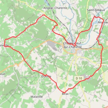 Itinéraire chateauneuf_Circuit+decouverte+31km, distance, dénivelé, altitude, carte, profil, trace GPS