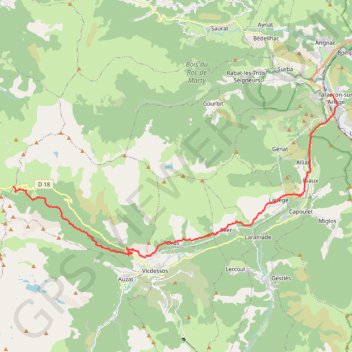 Itinéraire Port de Lers - Lapège - Tarascon, distance, dénivelé, altitude, carte, profil, trace GPS