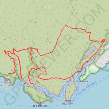 Itinéraire Calanques Port-Miou à Essadon, distance, dénivelé, altitude, carte, profil, trace GPS