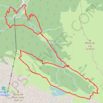 Itinéraire My Lac Vert, distance, dénivelé, altitude, carte, profil, trace GPS