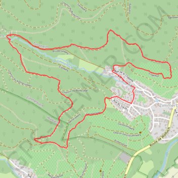 Itinéraire Balade à Zimmerbach, distance, dénivelé, altitude, carte, profil, trace GPS