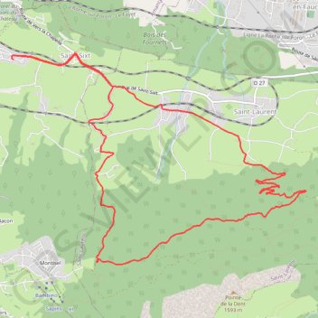 Itinéraire Saint Sixt - Orange, distance, dénivelé, altitude, carte, profil, trace GPS