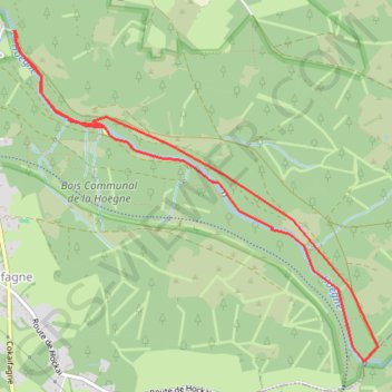 Itinéraire Promenade de la Hoëgne - balade 55, distance, dénivelé, altitude, carte, profil, trace GPS
