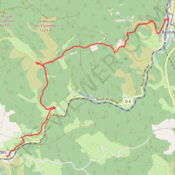 Itinéraire Stevenson - Labastide Puylaurent - Chasseradès, distance, dénivelé, altitude, carte, profil, trace GPS