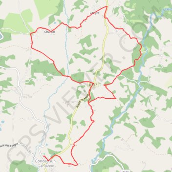 Itinéraire Du Ganaveix au Bradascou - Condat-sur-Ganaveix, distance, dénivelé, altitude, carte, profil, trace GPS