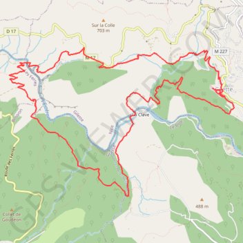 Itinéraire Les gorges de l'Estéron, distance, dénivelé, altitude, carte, profil, trace GPS
