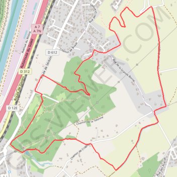 Itinéraire Sérézin du Rhône (69), distance, dénivelé, altitude, carte, profil, trace GPS