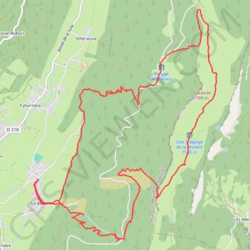 Itinéraire Autrans-Crête de la Molière, distance, dénivelé, altitude, carte, profil, trace GPS