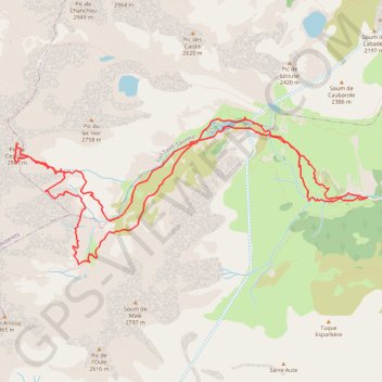 Itinéraire Pic de Cestrède, distance, dénivelé, altitude, carte, profil, trace GPS