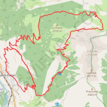 Itinéraire Col de Moussière en Boucle, distance, dénivelé, altitude, carte, profil, trace GPS