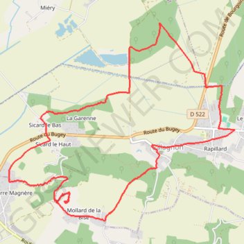 Itinéraire Carrefour des 3 pays SALAGNON, distance, dénivelé, altitude, carte, profil, trace GPS