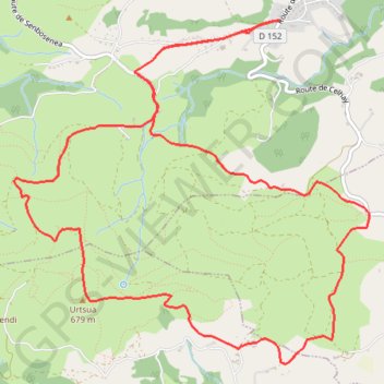 Itinéraire Bidegaraia - Massif de l'Ursuia, distance, dénivelé, altitude, carte, profil, trace GPS
