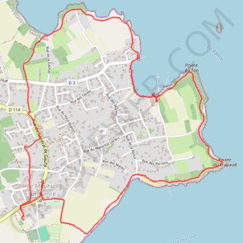 Itinéraire Le Minihic-sur-Rance, distance, dénivelé, altitude, carte, profil, trace GPS