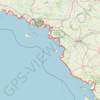 Itinéraire La Rochelle (17000), Charente-Maritime, Nouvelle-Aquitaine, France - Concarneau (29900), Finistère, Bretagne, France, distance, dénivelé, altitude, carte, profil, trace GPS