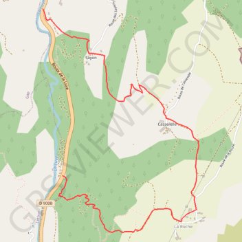 Itinéraire Tour de Maladras par la Roche et les Sayons, distance, dénivelé, altitude, carte, profil, trace GPS
