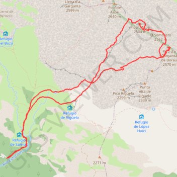 Itinéraire Les 3 pics de Borau desde La Cleta, distance, dénivelé, altitude, carte, profil, trace GPS