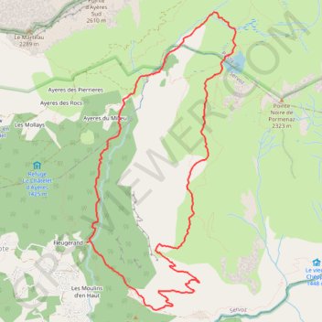 Itinéraire Servoz Pormenaz lac et chalets, distance, dénivelé, altitude, carte, profil, trace GPS