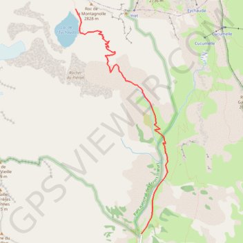 Itinéraire Le lac de l'Eychauda, distance, dénivelé, altitude, carte, profil, trace GPS