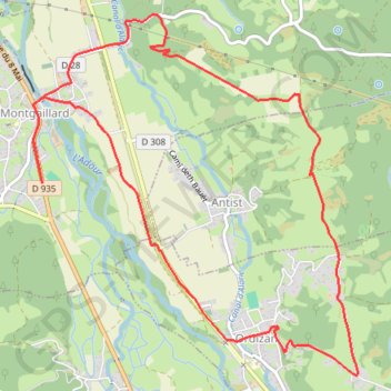 Itinéraire Haute Bigorre - Le Bois d'Antist, distance, dénivelé, altitude, carte, profil, trace GPS