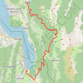 Itinéraire Tour du lac d'Annecy J2, distance, dénivelé, altitude, carte, profil, trace GPS