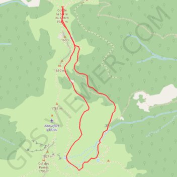 Itinéraire Le tour de la cabane d'Ardio, distance, dénivelé, altitude, carte, profil, trace GPS