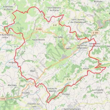Itinéraire Virée des Grands Ducs, distance, dénivelé, altitude, carte, profil, trace GPS