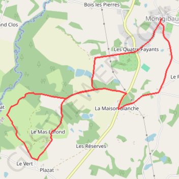 Itinéraire Le Tilleul de Sully - Mongibaud - Pays Vézère Auvézère, distance, dénivelé, altitude, carte, profil, trace GPS