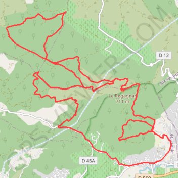 Itinéraire 44. Les Mules, distance, dénivelé, altitude, carte, profil, trace GPS