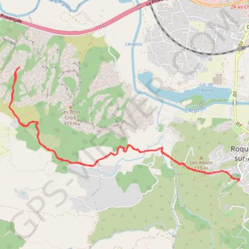 Itinéraire Roquebrune troglodyte, distance, dénivelé, altitude, carte, profil, trace GPS