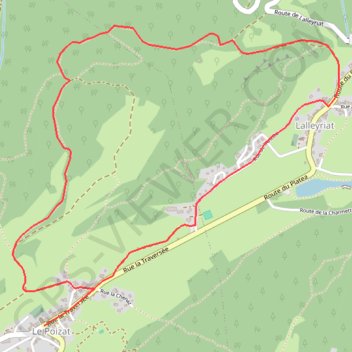 Itinéraire Le Poizat, distance, dénivelé, altitude, carte, profil, trace GPS