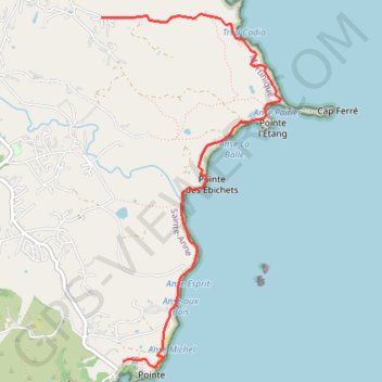 Itinéraire Ferré - Cap Chevalier, distance, dénivelé, altitude, carte, profil, trace GPS