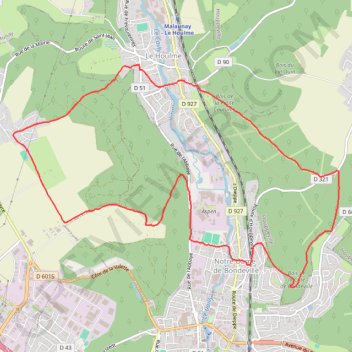 Itinéraire Randonnée Le Houlme, distance, dénivelé, altitude, carte, profil, trace GPS