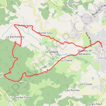 Itinéraire Boucle Vaugneray col de la fausse, distance, dénivelé, altitude, carte, profil, trace GPS