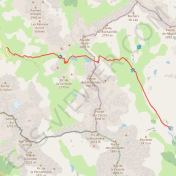 Itinéraire Cerces Plan Lachat Refuge Laval, distance, dénivelé, altitude, carte, profil, trace GPS
