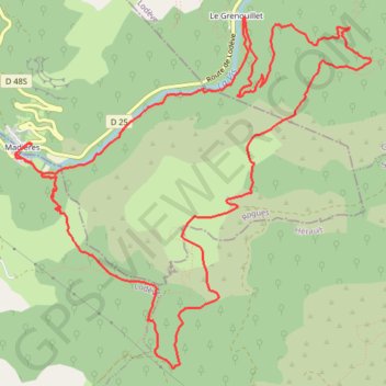 Itinéraire Madières - La Sauvie, distance, dénivelé, altitude, carte, profil, trace GPS