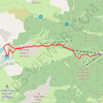 Itinéraire Refuge des Camporells, distance, dénivelé, altitude, carte, profil, trace GPS