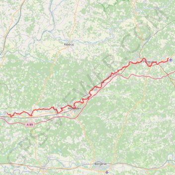 Itinéraire Véloroute voie verte de la vallée de l'isle, distance, dénivelé, altitude, carte, profil, trace GPS