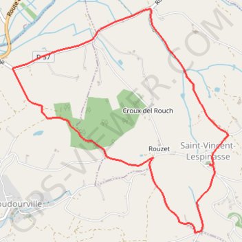 Itinéraire Circuit du Moulin à Poivre - Saint-Vincent-Lespinasse, distance, dénivelé, altitude, carte, profil, trace GPS