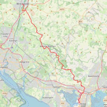 Itinéraire Pilgrims Trail, distance, dénivelé, altitude, carte, profil, trace GPS