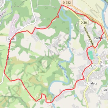Itinéraire Ospitalia (Larressore), distance, dénivelé, altitude, carte, profil, trace GPS