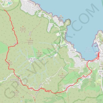 Itinéraire Llança - Port de la Selva par le monastère, distance, dénivelé, altitude, carte, profil, trace GPS