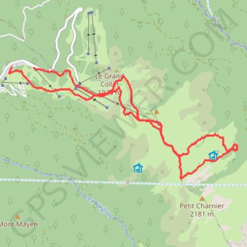 Itinéraire Rando col de claran, distance, dénivelé, altitude, carte, profil, trace GPS
