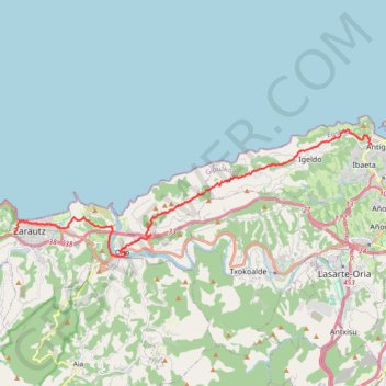Itinéraire Camino del Norte, distance, dénivelé, altitude, carte, profil, trace GPS