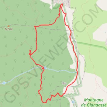Itinéraire LE PESTEL (itinéraire sous le rocher), distance, dénivelé, altitude, carte, profil, trace GPS