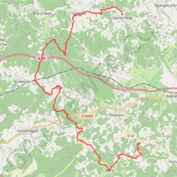 Itinéraire De Sainte-Orse au Verdoyant, distance, dénivelé, altitude, carte, profil, trace GPS