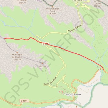 Itinéraire Col de côte Plaine, distance, dénivelé, altitude, carte, profil, trace GPS
