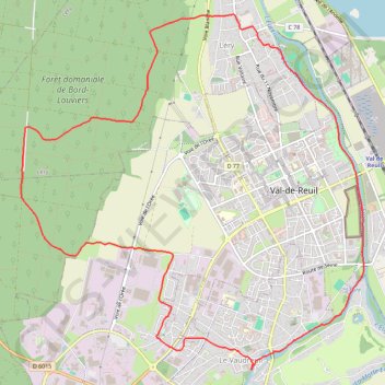 Itinéraire Rando à Lery, distance, dénivelé, altitude, carte, profil, trace GPS