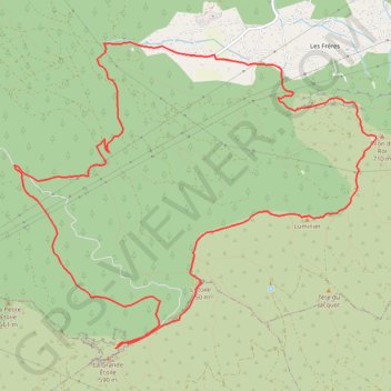 Itinéraire Pilon du Roi-Etoile par Simiane, distance, dénivelé, altitude, carte, profil, trace GPS